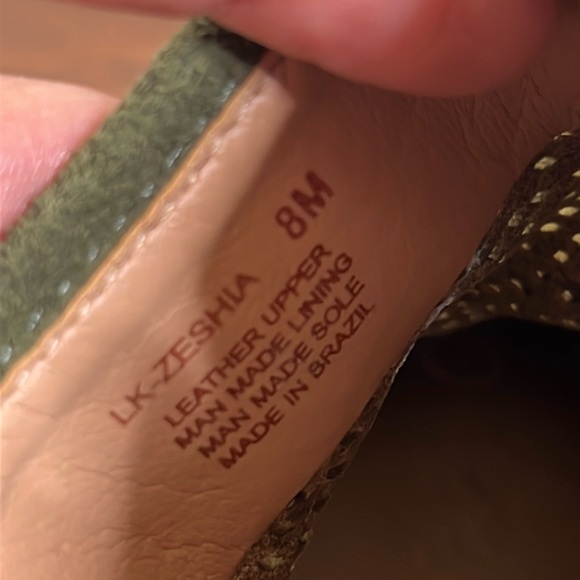 Lucky Brand "Zeshia" Olive Green Suede Bootie Size 8.5 Like New Boho Rodeo - Picture 9 of 9